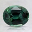 8.3x6.7mm Unheated Green Oval Sapphire