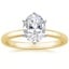 18K Yellow Gold Comfort Fit 2mm Six-Prong Solitaire Ring, smalltop view