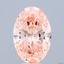 6.01 Ct. Fancy Vivid Pink Oval Lab Grown Diamond