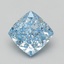 4.03 Ct. Fancy Vivid Blue Cushion Lab Grown Diamond