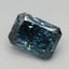 1.10 Ct. Fancy Vivid Green Blue Radiant Lab Grown Diamond