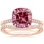 14K Rose Gold Petite Viviana Diamond Ring (1/6 ct. tw.) with Curved Ballad Diamond Ring (1/6 ct. tw.)