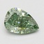 1.09 Ct. Fancy Vivid Green Pear Lab Grown Diamond