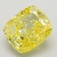 3.01 Ct. Fancy Intense  Yellow Cushion Lab Grown Diamond