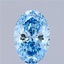 10.10 Ct. Fancy Vivid Blue Oval Lab Grown Diamond