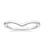 18K White Gold Chevron Ring, smalltop view