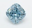3.02 Ct. Fancy Vivid  Blue Cushion Lab Grown Diamond