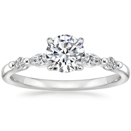 Platinum Petite Versailles Diamond Bridal Set (3/8 ct. tw.)