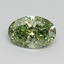 2.15 Ct. Fancy Vivid Green Oval Lab Grown Diamond