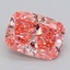 3.06 Ct. Fancy Vivid  Pink Cushion Lab Grown Diamond