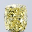 4.02 Ct. Fancy Vivid Yellow Cushion Lab Grown Diamond