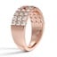 Ruby and Diamond Triple Row Cross Ring, smallside view