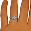 The Manasa Ring, smalltop view on a hand