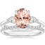 18K White Gold Petite Opera Diamond Ring (1/4 ct. tw.) with Ballad Diamond Ring (1/6 ct. tw.)