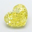 6.61 Ct. Fancy Vivid Yellow Heart Lab Grown Diamond