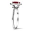 The Zamie Ring, smalltop view on a hand