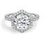 Custom Hexagon Halo Diamond Ring