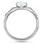 Emerald Accent Claddagh Ring, smallside view