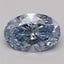 0.97 Ct. Fancy Vivid Blue Oval Lab Grown Diamond