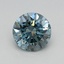 0.51 Ct. Fancy Vivid Greenish Blue Round Lab Grown Diamond