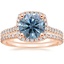 14K Rose Gold Luxe Odessa Diamond Ring (1/3 ct. tw.) with Luxe Sonora Diamond Ring (1/4 ct. tw.)
