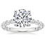 Platinum Marseille Three-Quarter Coverage Diamond Ring, smalltop view
