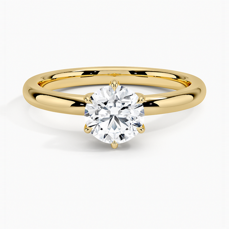 Fairmined 2mm Six-Prong Solitaire Comfort Fit Ring