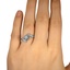The Thalia Ring, smallzoomed in top view on a hand
