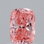 0.94 Ct. Fancy Vivid Pink Cushion Lab Grown Diamond