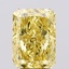 4.69 Ct. Fancy Vivid  Yellow Radiant Lab Grown Diamond