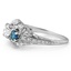 The Flynn Ring, smalltop view on a hand