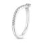 Platinum Elongated Flair Diamond Ring, smallside view