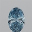 1.50 Ct. Fancy Vivid  Blue Oval Lab Grown Diamond