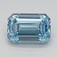 1.08 Ct. Fancy Intense Blue Emerald Lab Grown Diamond