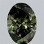 1.01 Ct. Fancy Vivid  Green Oval Lab Grown Diamond