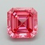 1.17 Ct. Fancy Vivid Pink Asscher Lab Grown Diamond