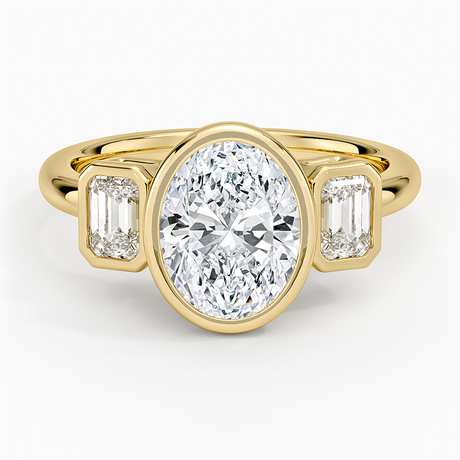 Rhiannon Bezel Three Stone Diamond Ring
