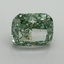 2.50 Ct. Fancy Vivid Green Cushion Lab Grown Diamond