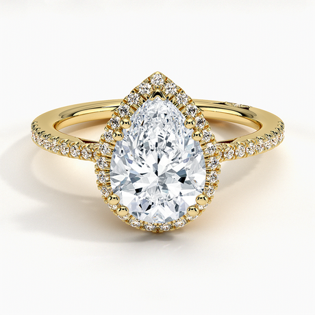 18K Yellow Gold Simply Tacori Cathedral Drape Diamond Ring