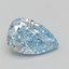 5.09 Ct. Fancy Vivid Blue Pear Lab Grown Diamond