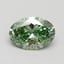 3.01 Ct. Fancy Vivid Green Oval Lab Grown Diamond