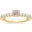 14K Yellow Gold Olympia Three-Quarter Coverage Diamond Ring, smalltop view