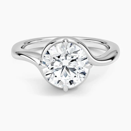 Platinum Bezel Atelier Solitaire Diamond Ring