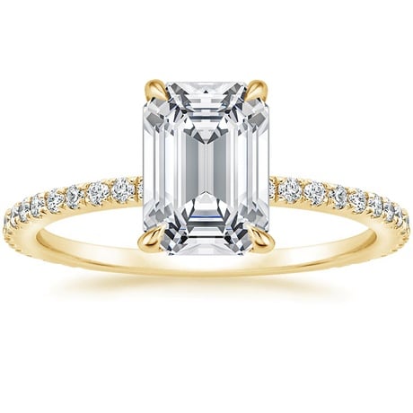18K Yellow Gold Demi Diamond Ring with Luxe Ballad Diamond Ring