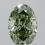 5.17 Ct. Fancy Vivid Green Oval Lab Grown Diamond