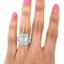 The Bay Ring, smallzoomed in top view on a hand