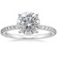 Platinum Petite Shared Prong Three-Quarter Coverage Diamond Ring (1/3 ct. tw.), smalltop view