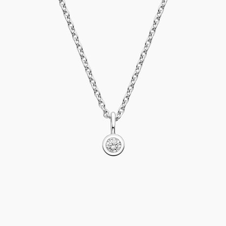 Bezel Diamond Necklace