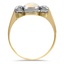 The Rowen Ring, smalltop view on a hand