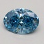 1.51 Ct. Fancy Vivid Blue Oval Lab Grown Diamond